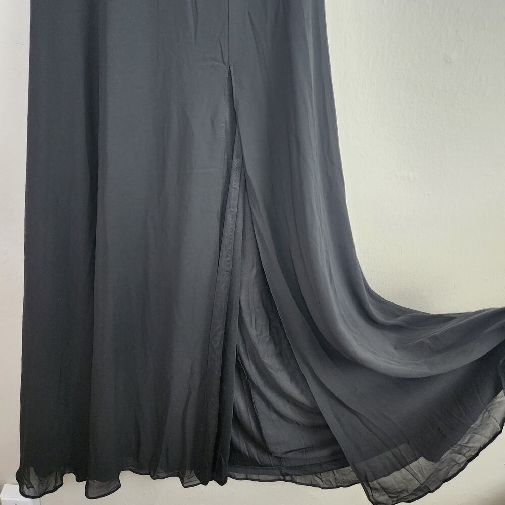 Lulus Remember This Moment Black Rhinestone Strapless Bustier Maxi Dress M - Picture 8 of 14